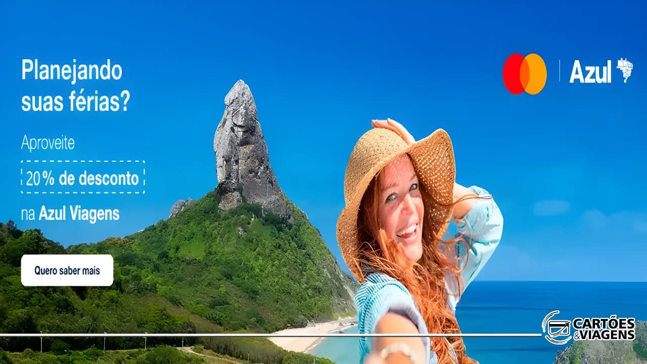 Mastercard Surpreenda e Azul Viagens: 20% OFF em pacotes (aéreo + hotel)!
