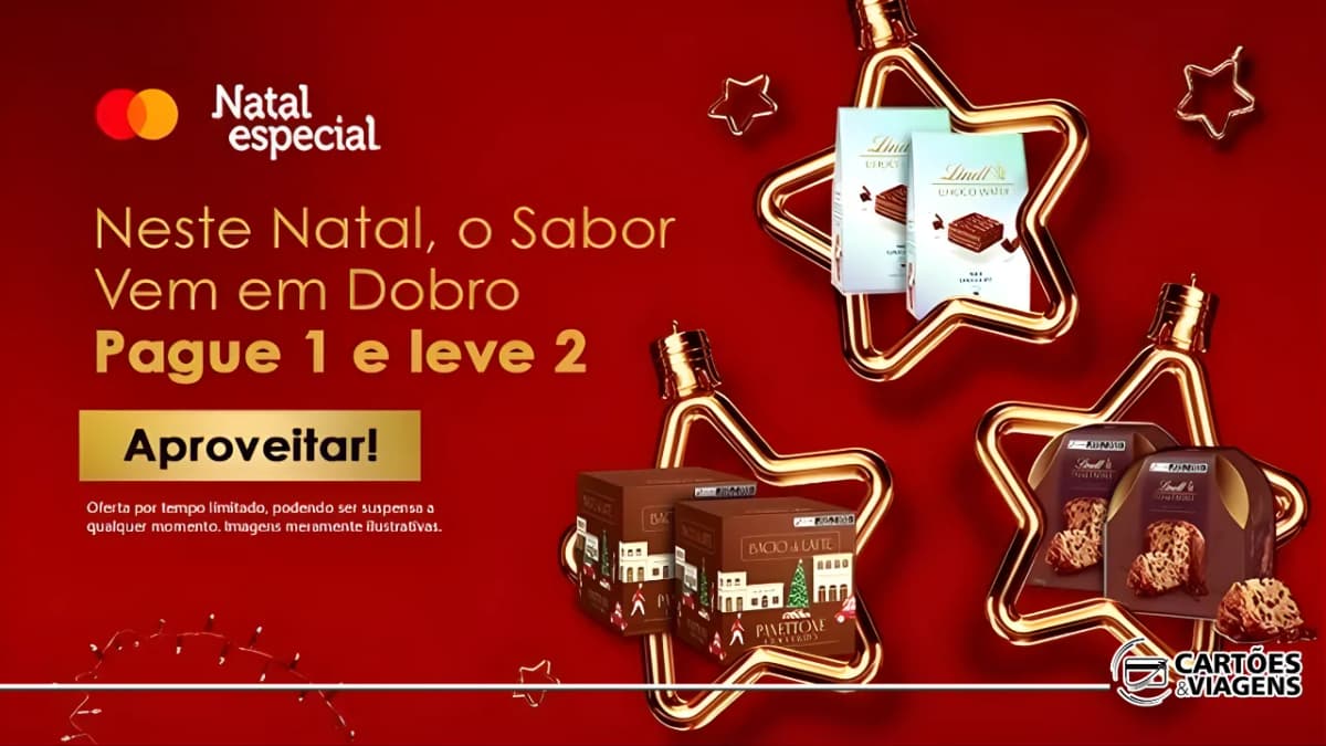 Natal Surpreenda: Pague 1 e Leve 2 no Especial de Panettones Mastercard!