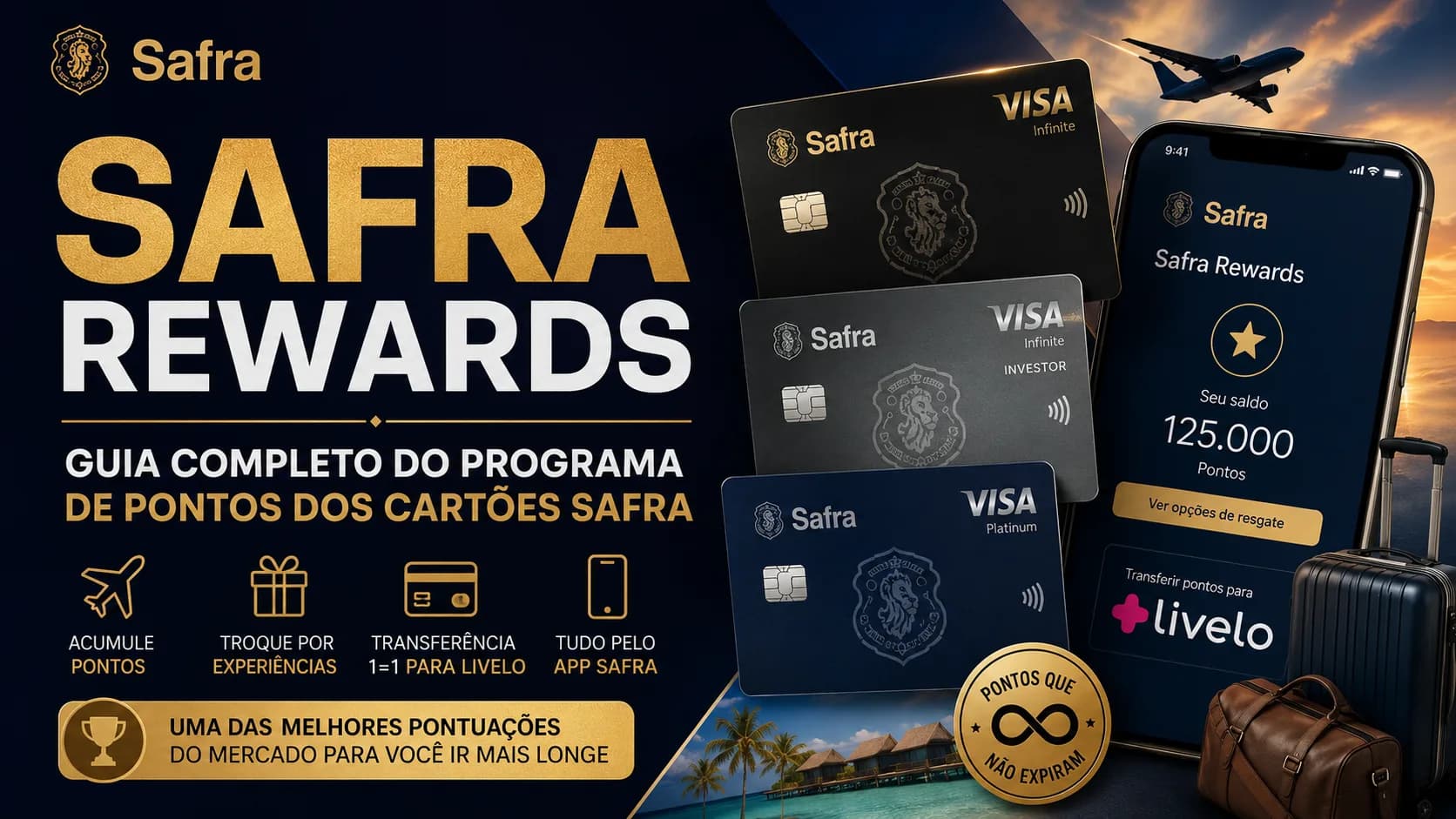Safra Rewards: pontos, cartões e transferência para Livelo