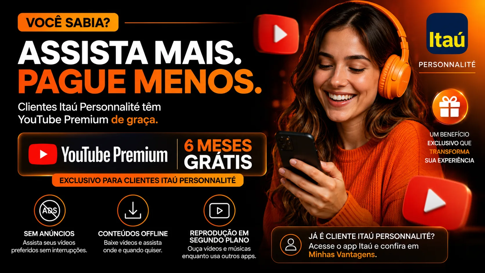 Itaú libera YouTube Premium grátis: veja quem pode resgatar