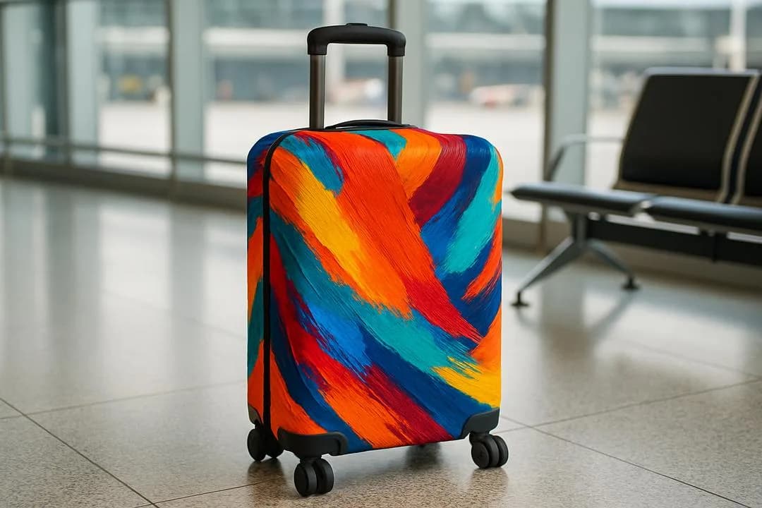 PROMOÇÃO! Capa para Mala de Viagem Abstrato: Nunca mais perca sua mala de vista