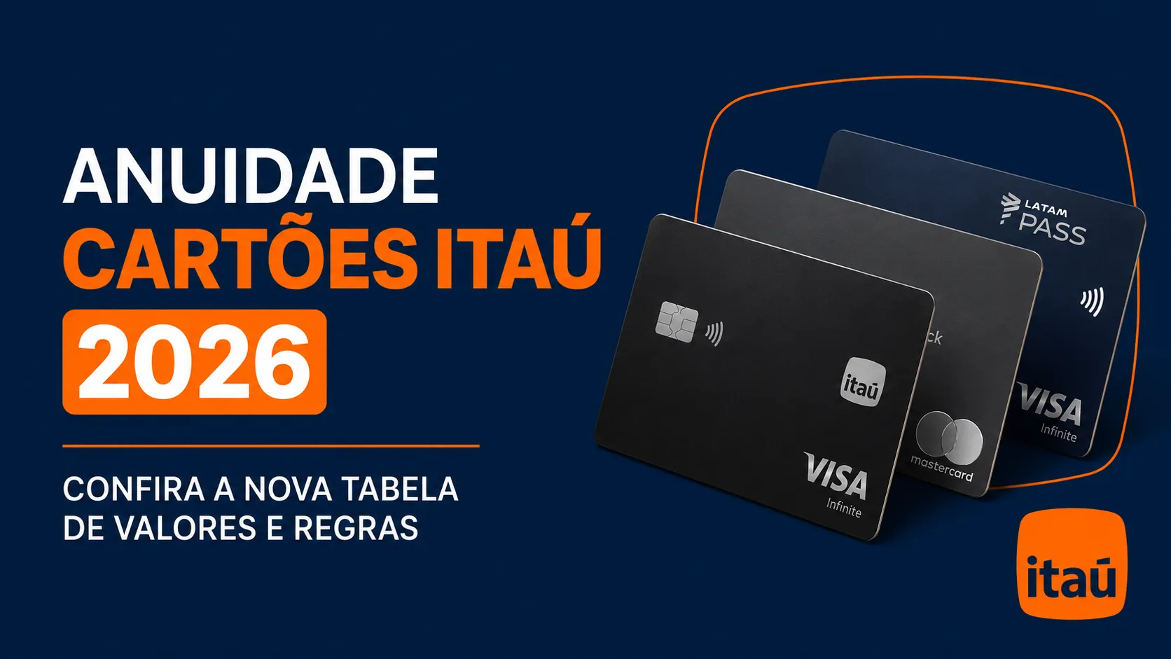 Anuidade cartões Itaú 2026: Itaú Atualiza Valores dos Cartões Premium; Confira a Nova Tabela