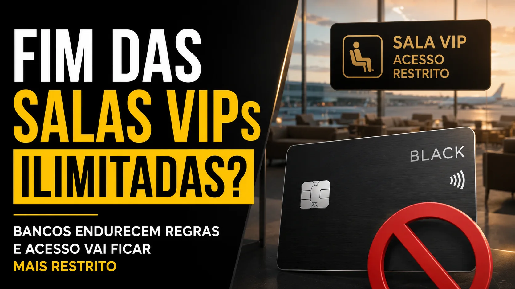 Fim das Salas VIPs Ilimitadas? A nova realidade dos cartões Black está chegando em 2026