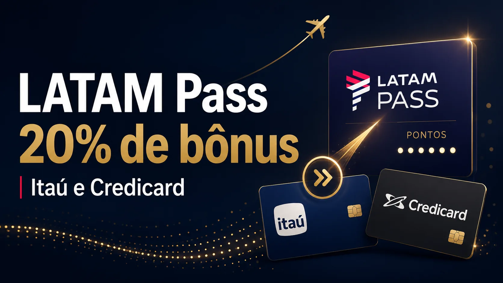 LATAM Pass 20% de bônus: transfira pontos do Itaú e Credicard até 26/06 LATAM Pass 20% de bônus: transfira pontos do Itaú e Credicard até 26/06