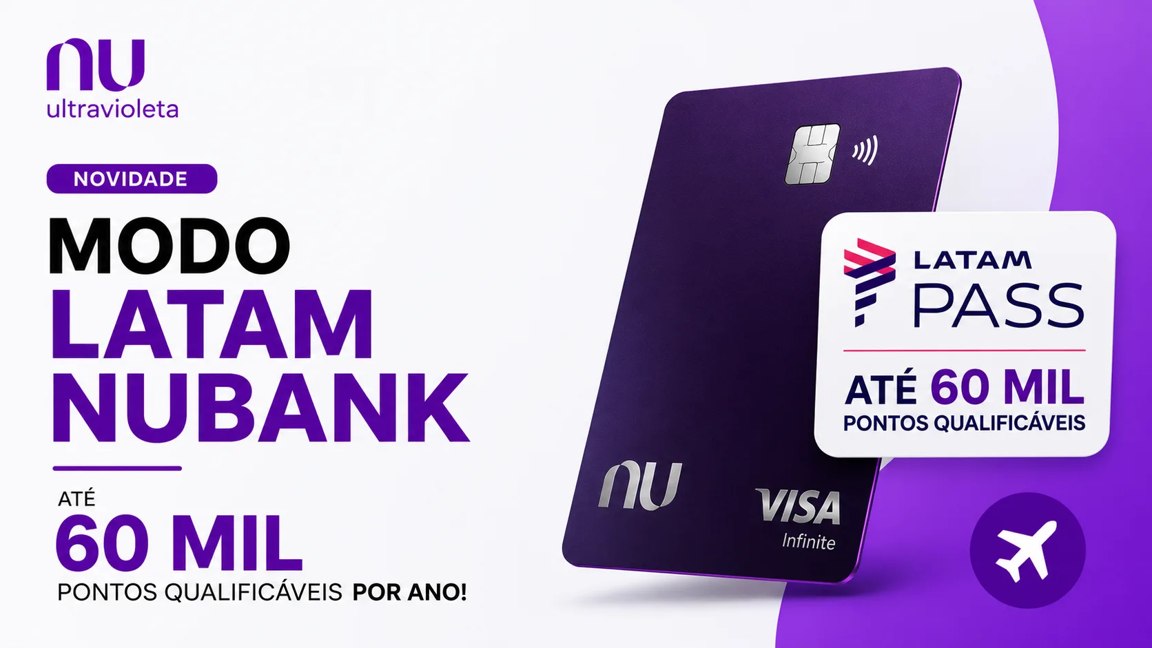 Modo LATAM Nubank: Nova Função Permite Acumular Até 60 Mil Pontos Qualificáveis por Ano Modo LATAM Nubank: Nova Função Permite Acumular Até 60 Mil Pontos Qualificáveis por Ano