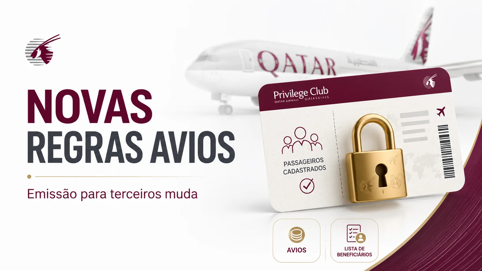 Privilege Club Emissão para Terceiros: Nova Regra da Qatar Airways Já Está em Vigor