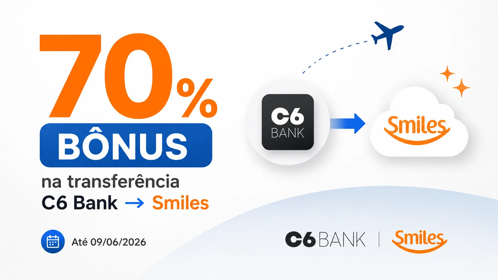 Smiles C6 Bank 70% Bônus Transferência: Ganhe Até 70% de Milhas Extras na Nova Promoção