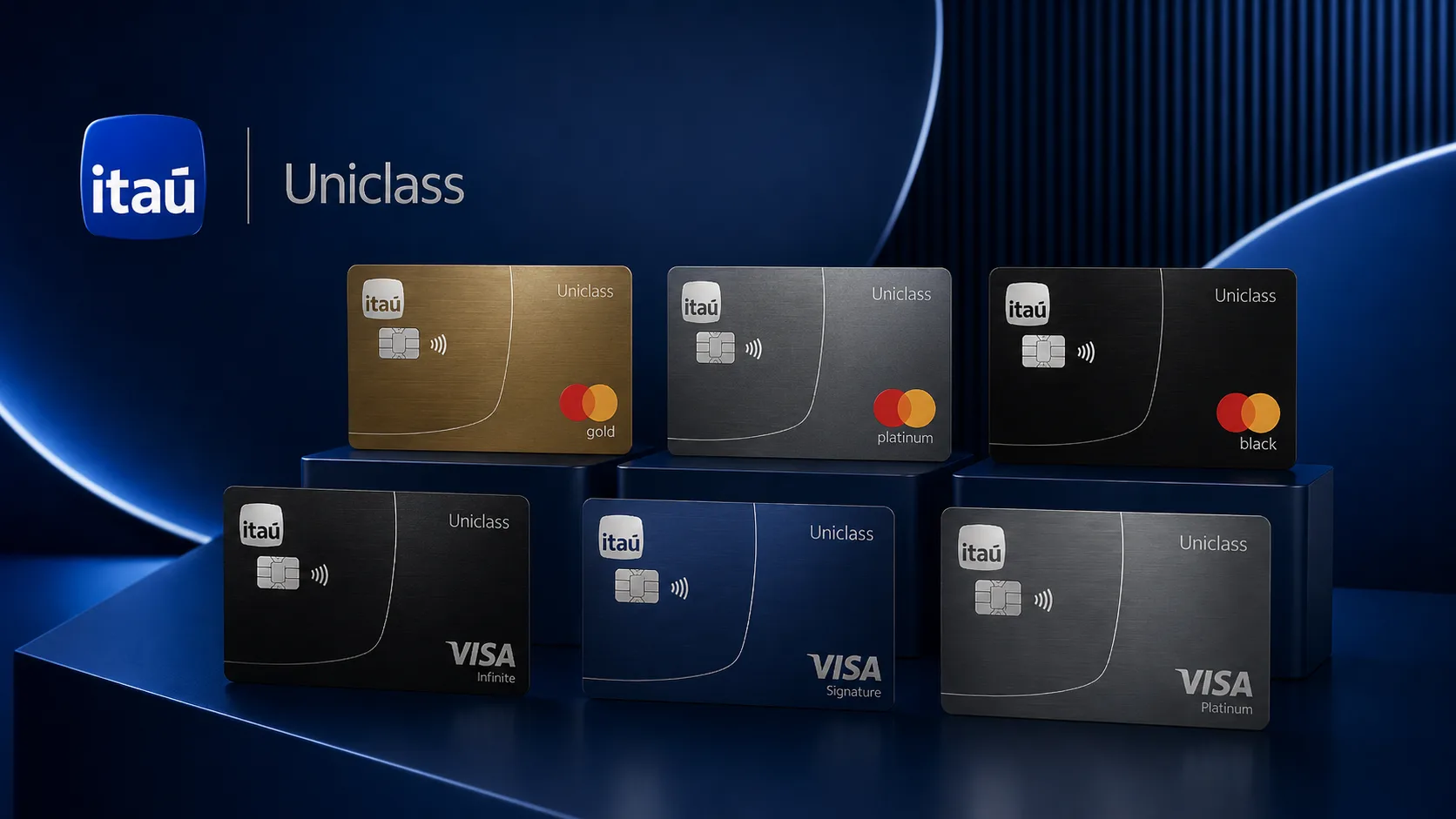 Cartões Itaú Uniclass: compare Gold, Platinum, Signature, Infinite e Black