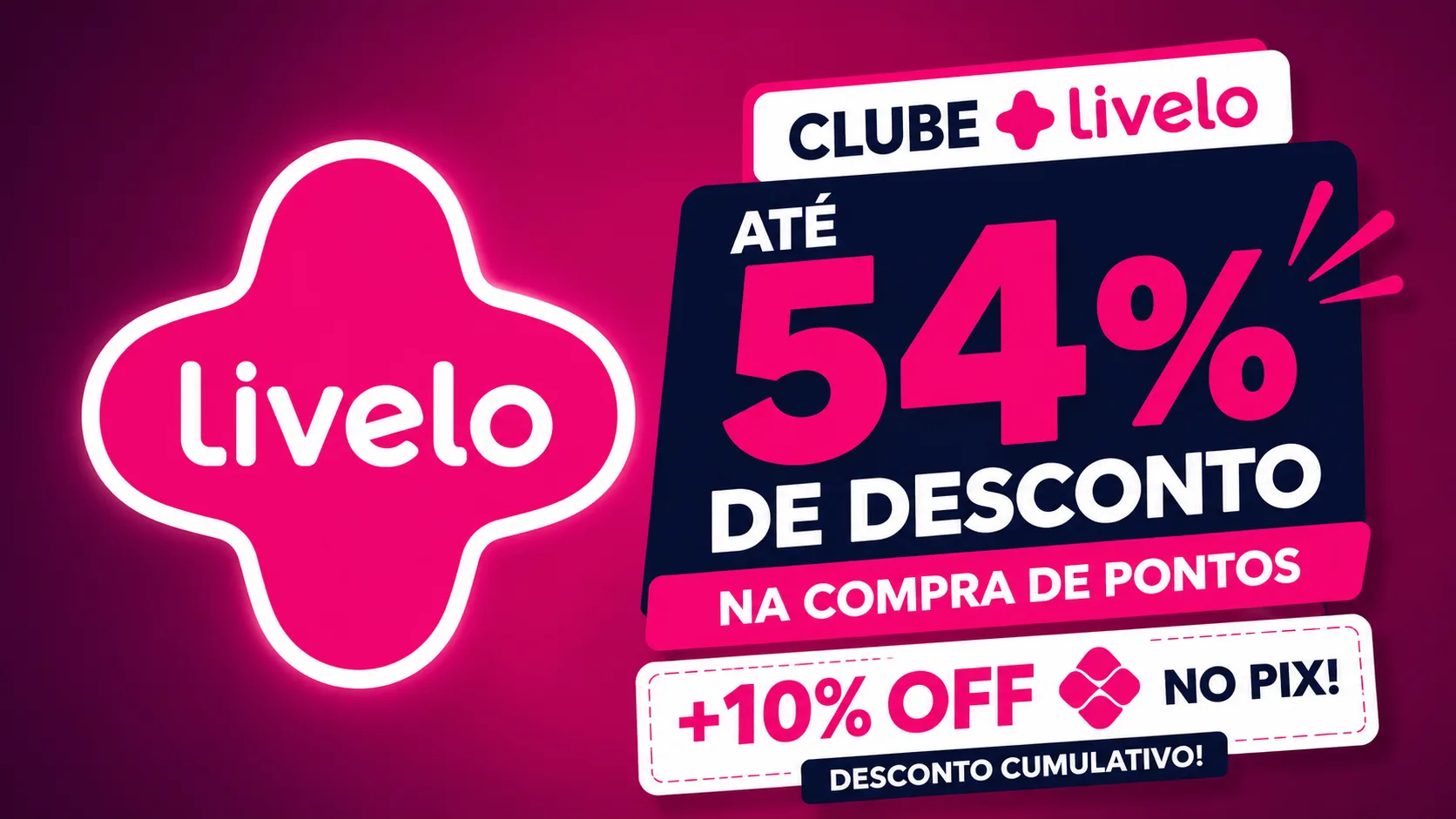 Comprar Pontos Livelo: promoção oferece até 54% de desconto + 10% OFF no Pix hoje