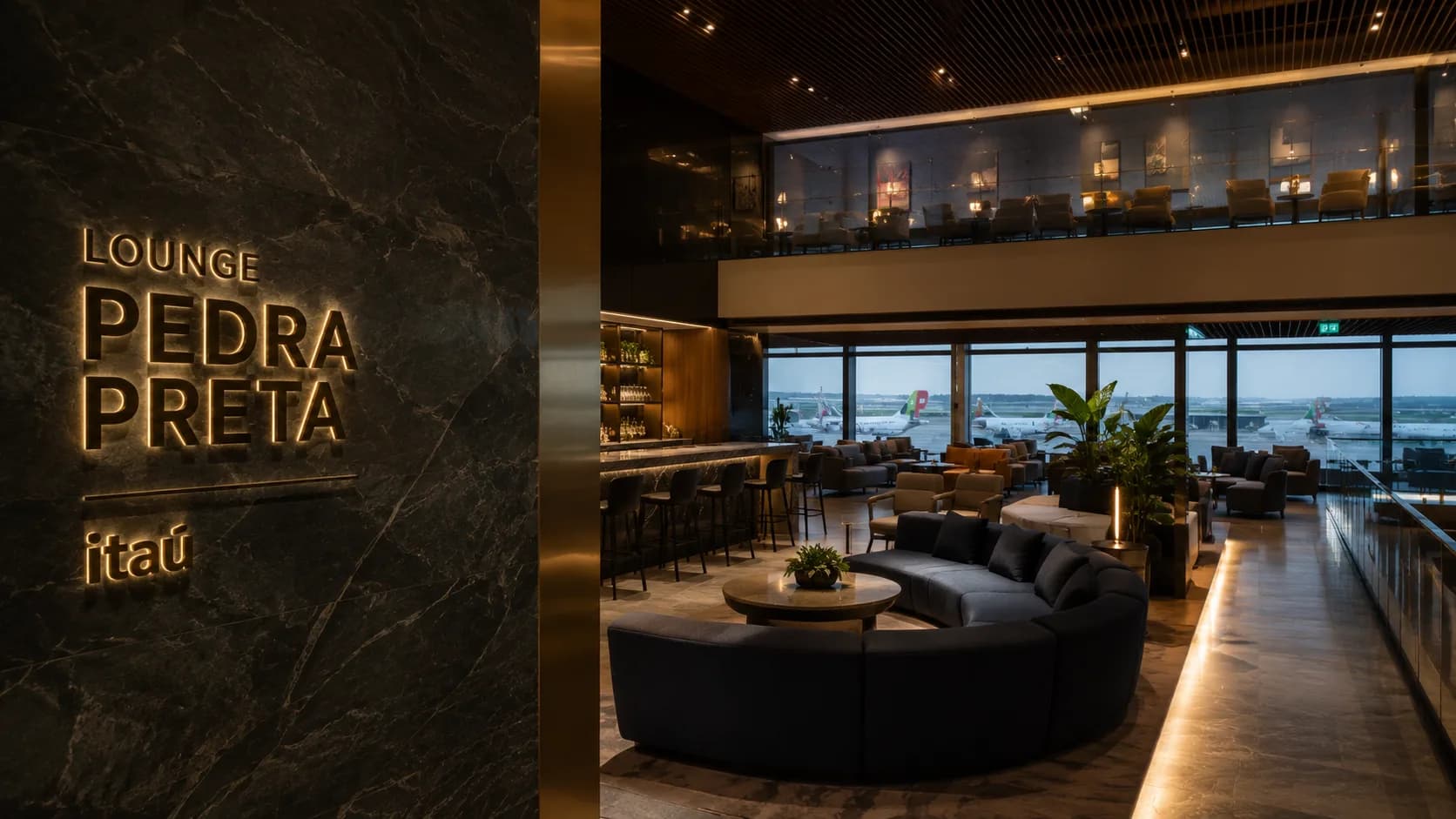 Lounge Pedra Preta: conheça a nova sala VIP do Itaú que eleva a experiência em Guarulhos