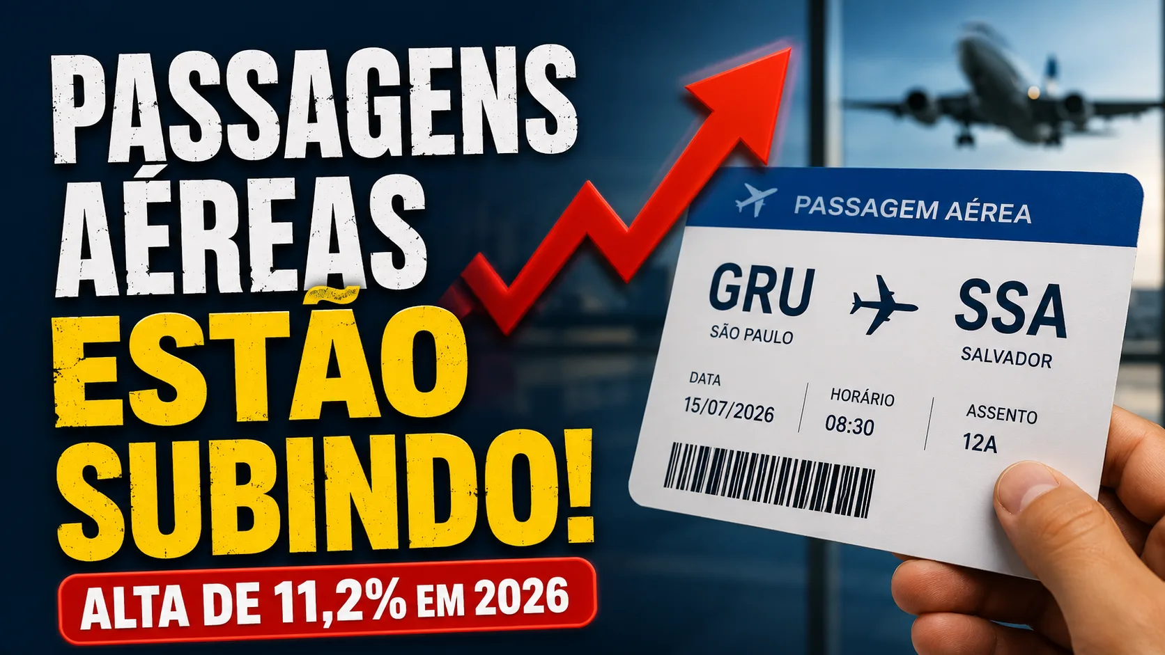Passagens Aéreas estão subindo: Anac aponta alta de 11,2% nas tarifas em 2026