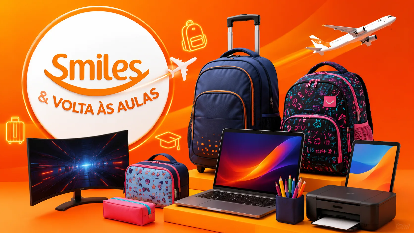 Smiles & Volta às Aulas: acumule até 11 milhas por R$ 1,00 em compras selecionadas