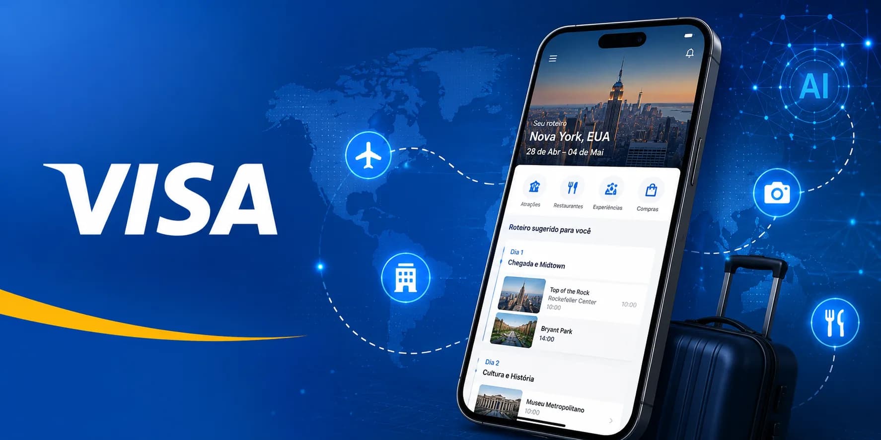 Visa Digital Trip Planner: conheça o novo planejador de viagens com inteligência artificial para clientes Visa