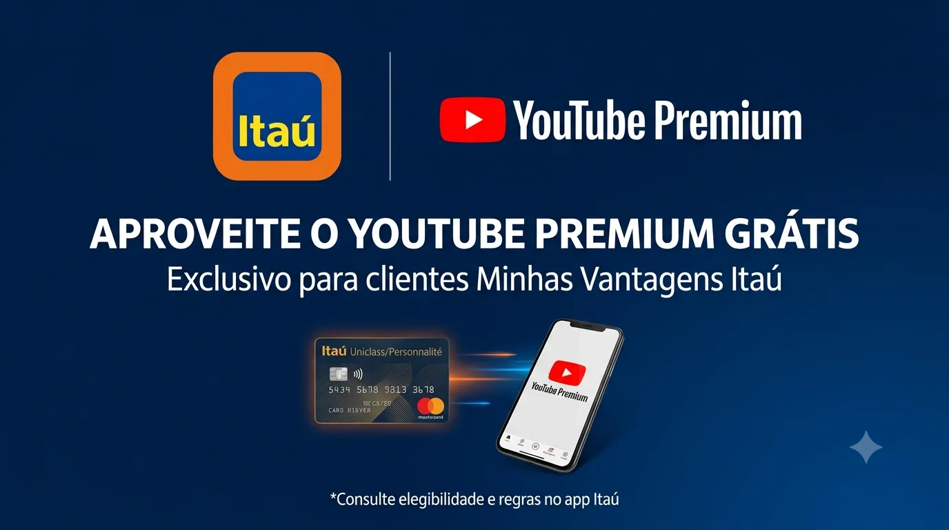 YouTube Premium Itaú: clientes poderão ganhar até 6 meses de assinatura gratuita YouTube Premium Itaú: clientes poderão ganhar até 6 meses de assinatura gratuita