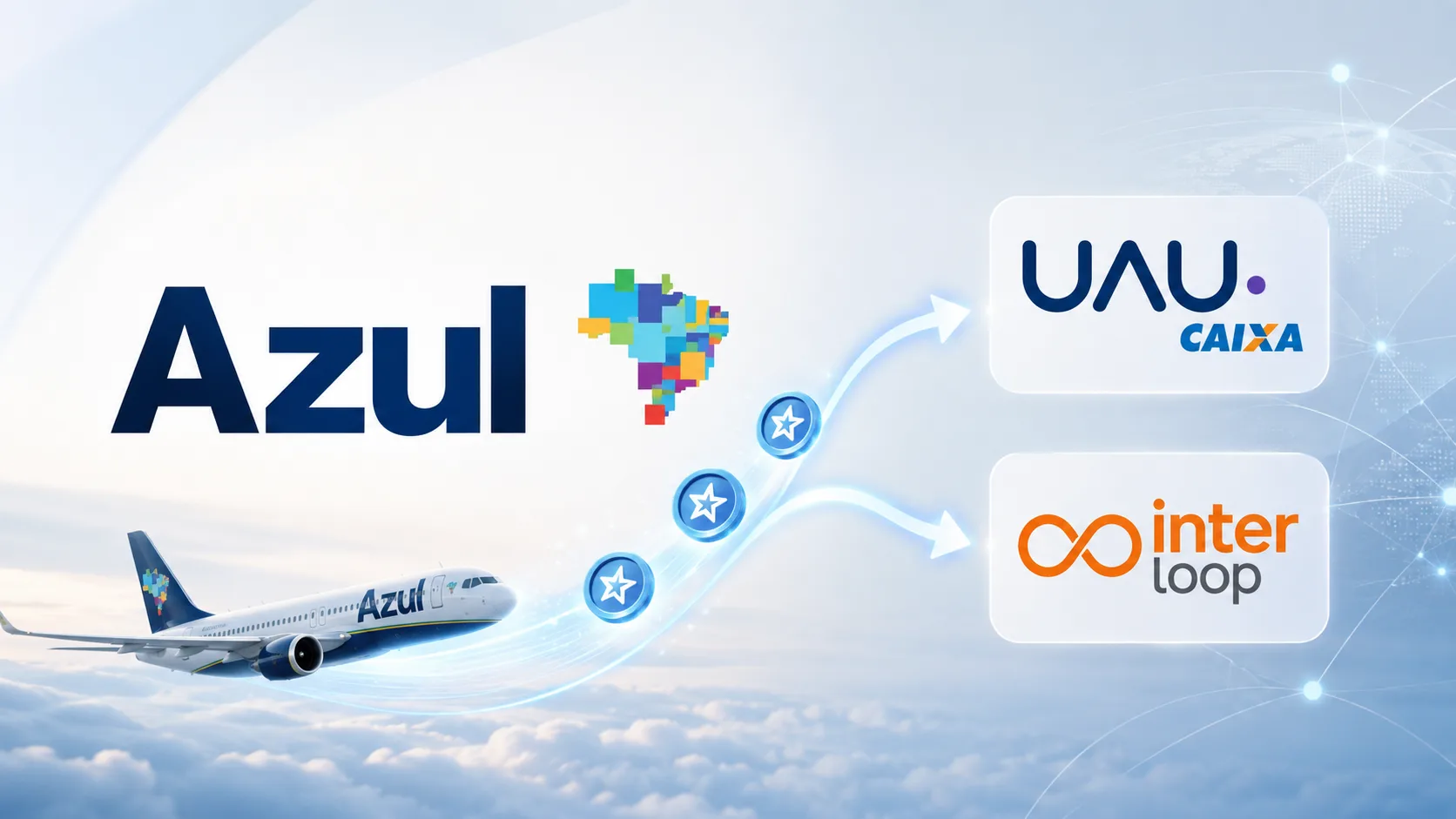Azul 120% de bônus: transfira pontos do Inter Loop ou Caixa
