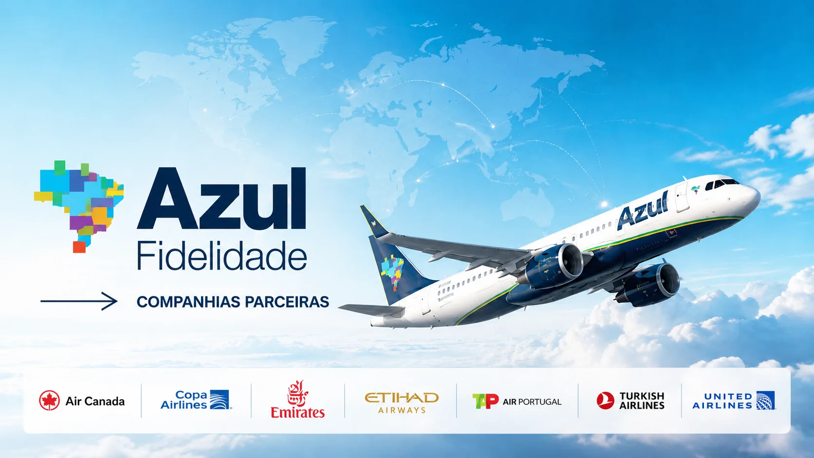 Companhias parceiras da Azul: lista para emitir com pontos