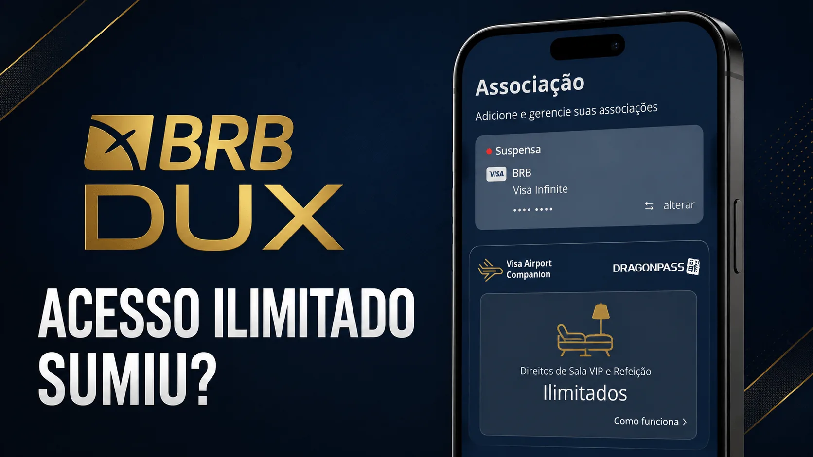 BRB DUX: usuários relatam associação incorreta no Visa Airport Companion