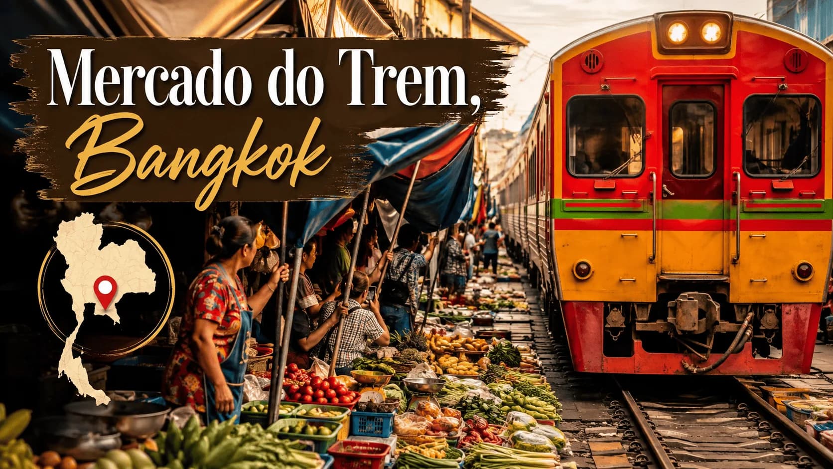 Mercado do Trem em Bangkok: vale a pena? Nossa experiência no Maeklong Railway Market Mercado do Trem em Bangkok: vale a pena? Nossa experiência no Maeklong Railway Market