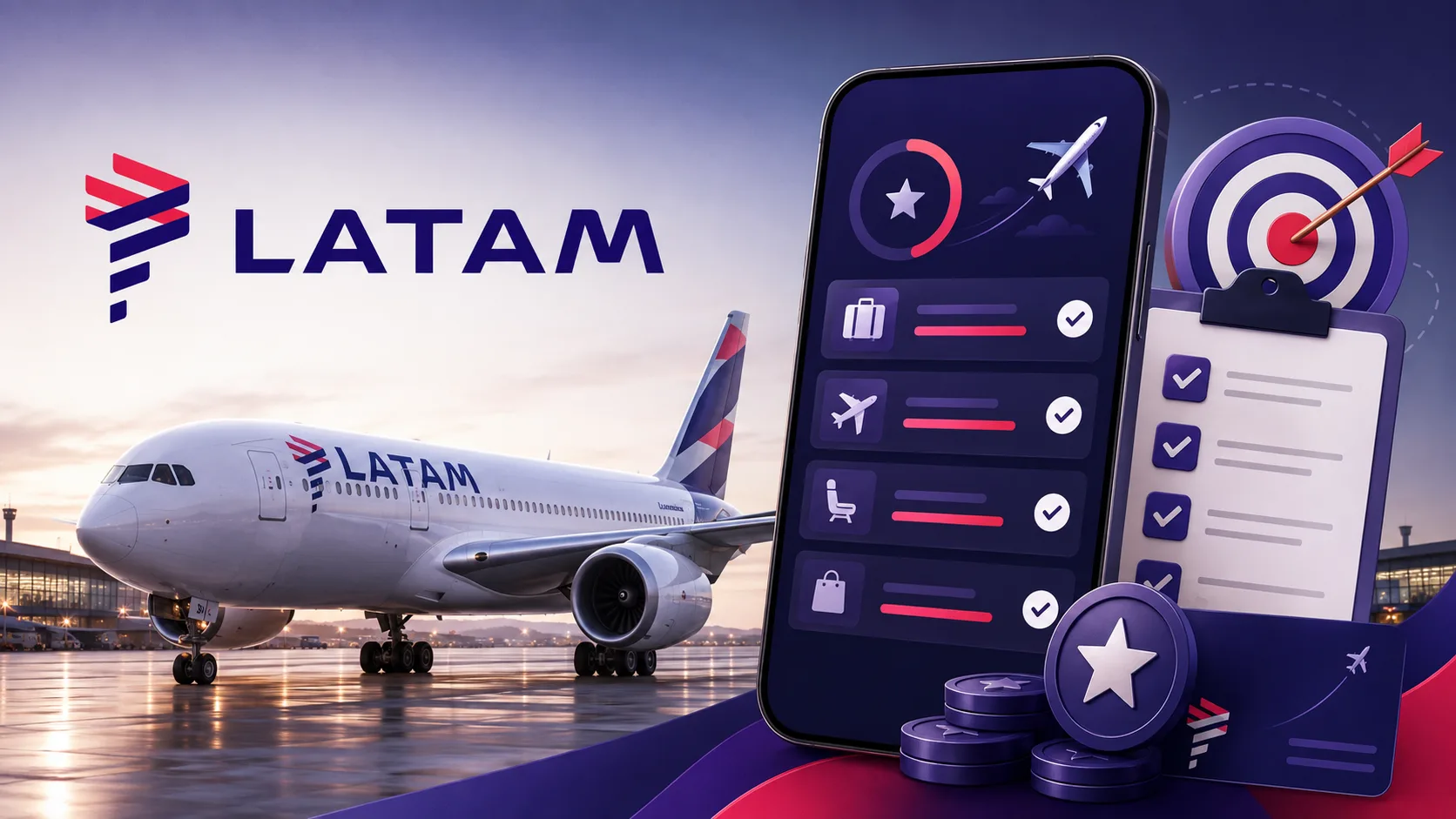 Missões LATAM Pass: complete desafios no aplicativo e ganhe recompensas Missões LATAM Pass: complete desafios no aplicativo e ganhe recompensas