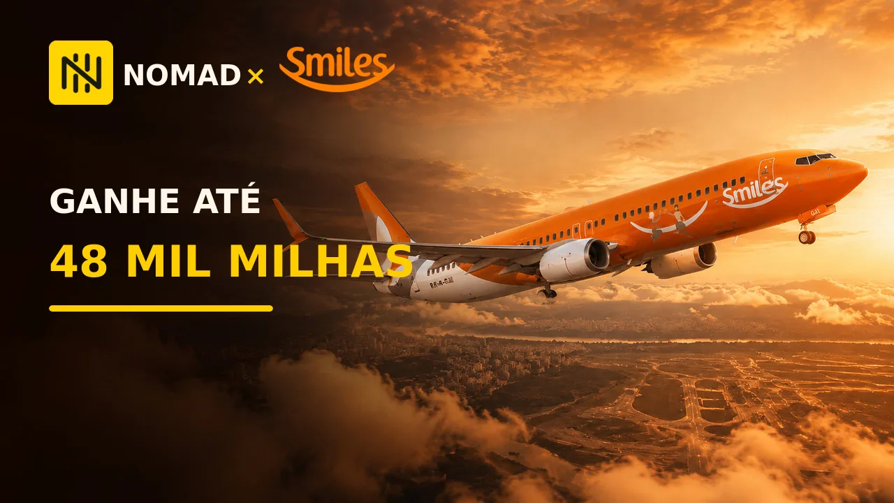 Nomad e Smiles: ganhe até 48 mil milhas na primeira conversão com o cupom CEV48