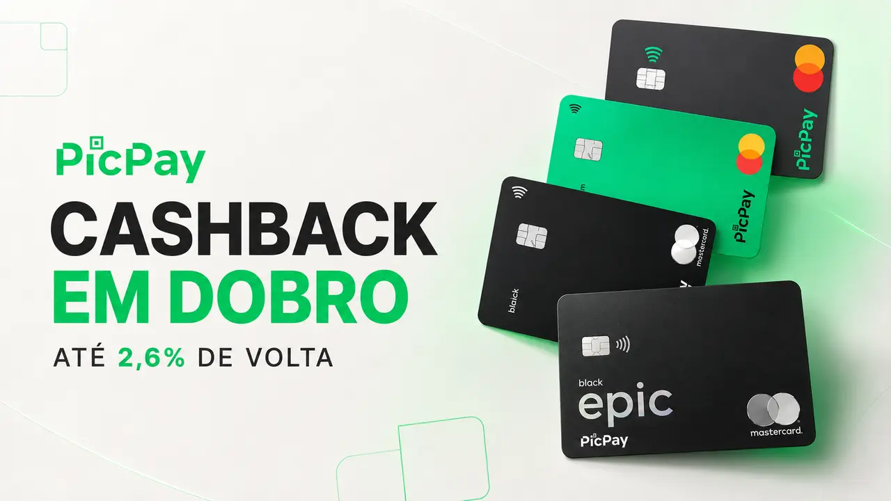 PicPay oferece cashback em dobro nos cartões: ganhe até 2,6% PicPay oferece cashback em dobro nos cartões: ganhe até 2,6%