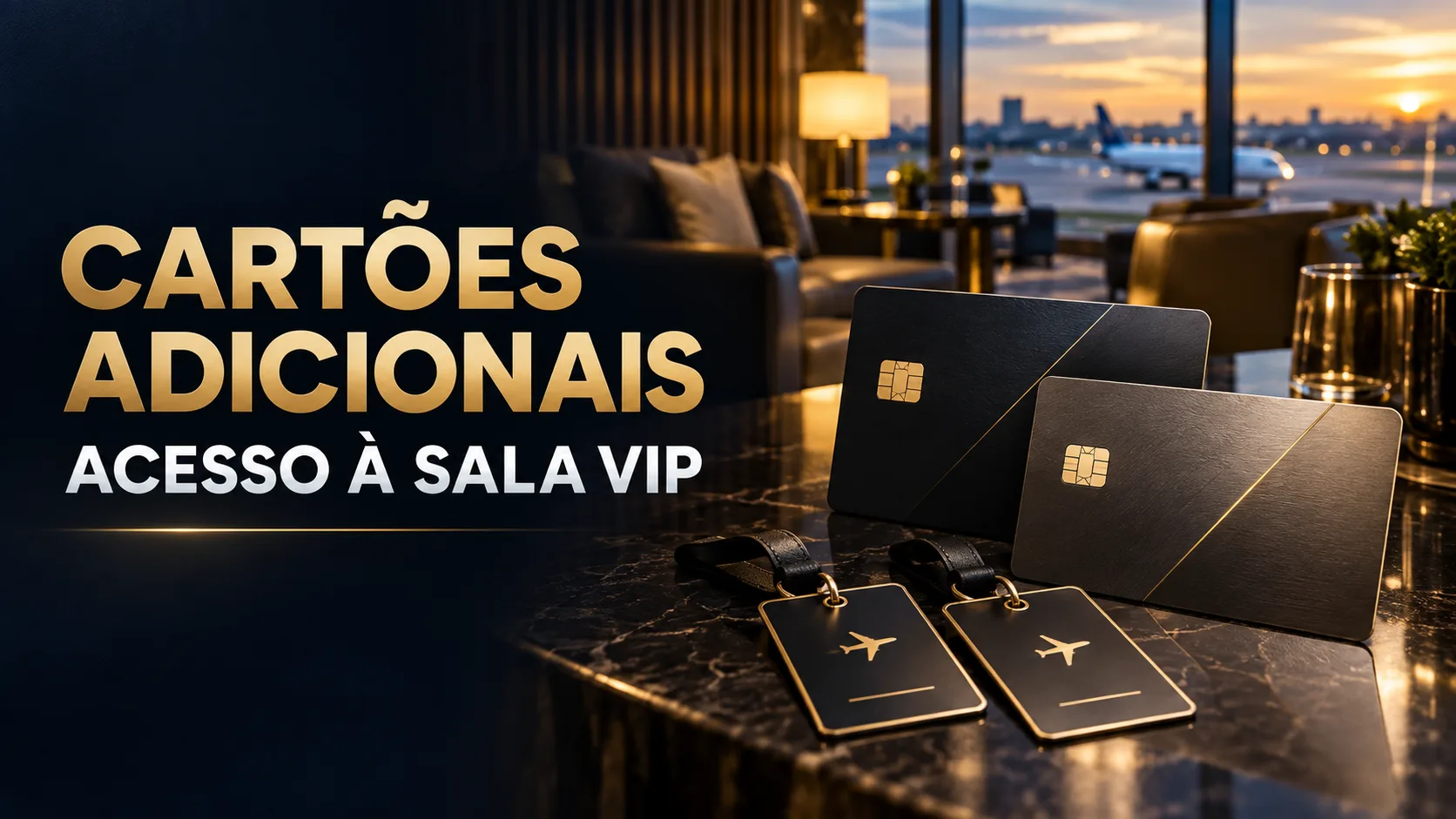 Cartões com sala VIP para adicionais: acesso próprio ou franquia compartilhada