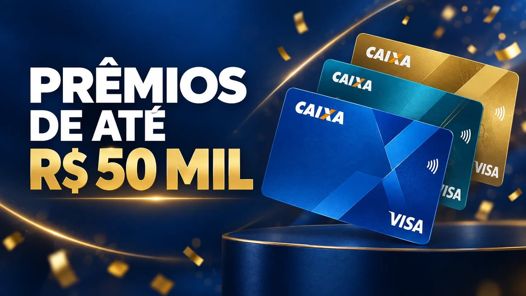 Promoção Visa com cartões CAIXA oferece prêmios de até R$ 50 mil