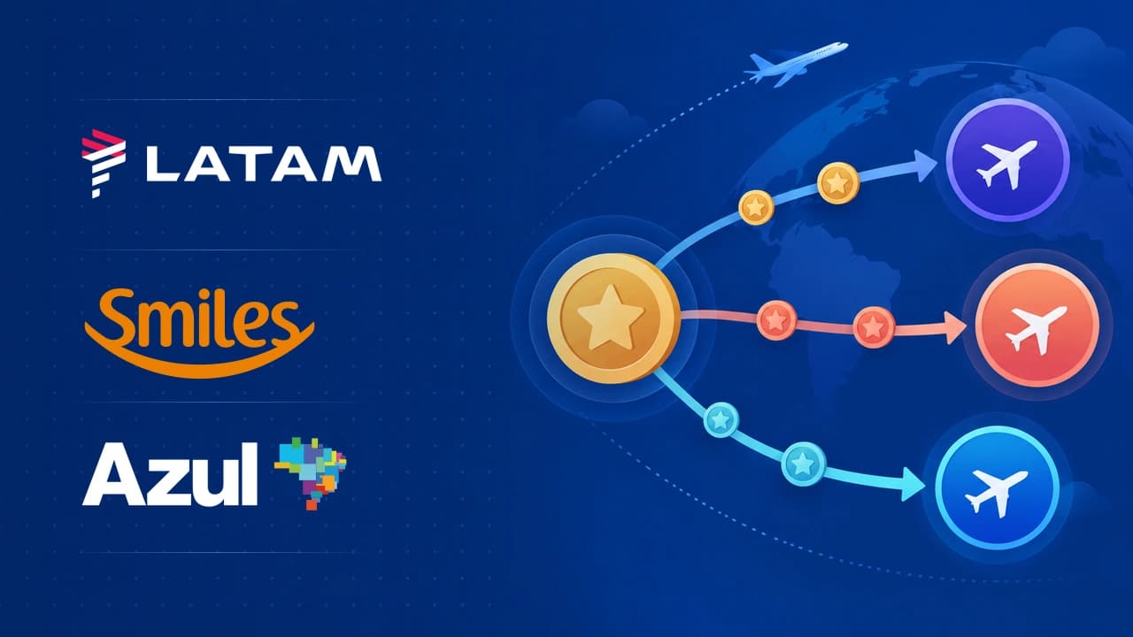 Quantidade mínima para transferir pontos: tabela por programa e parceiro