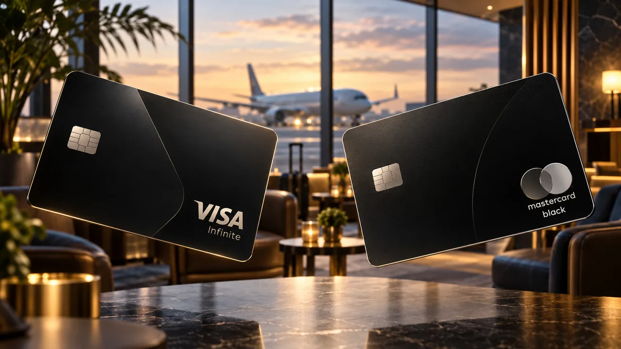 Visa Infinite vs Mastercard Black: benefícios, seguros e salas VIP