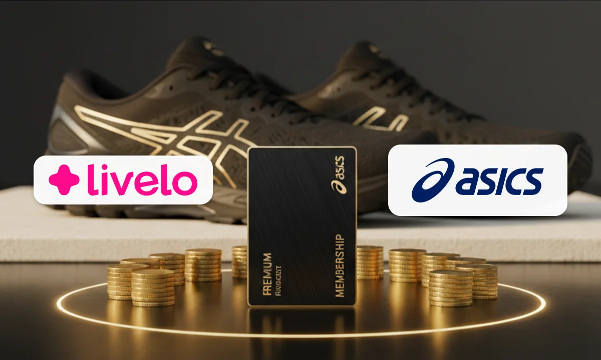 Asics e Livelo: Ganhe 5 pontos por R$ 1 em compras, mesmo sem Clube!