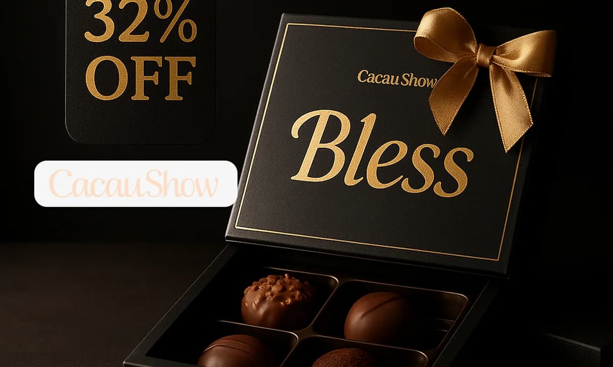 Cacau Show: Até 32% OFF em 1 Caixa Bombons Bless 160g