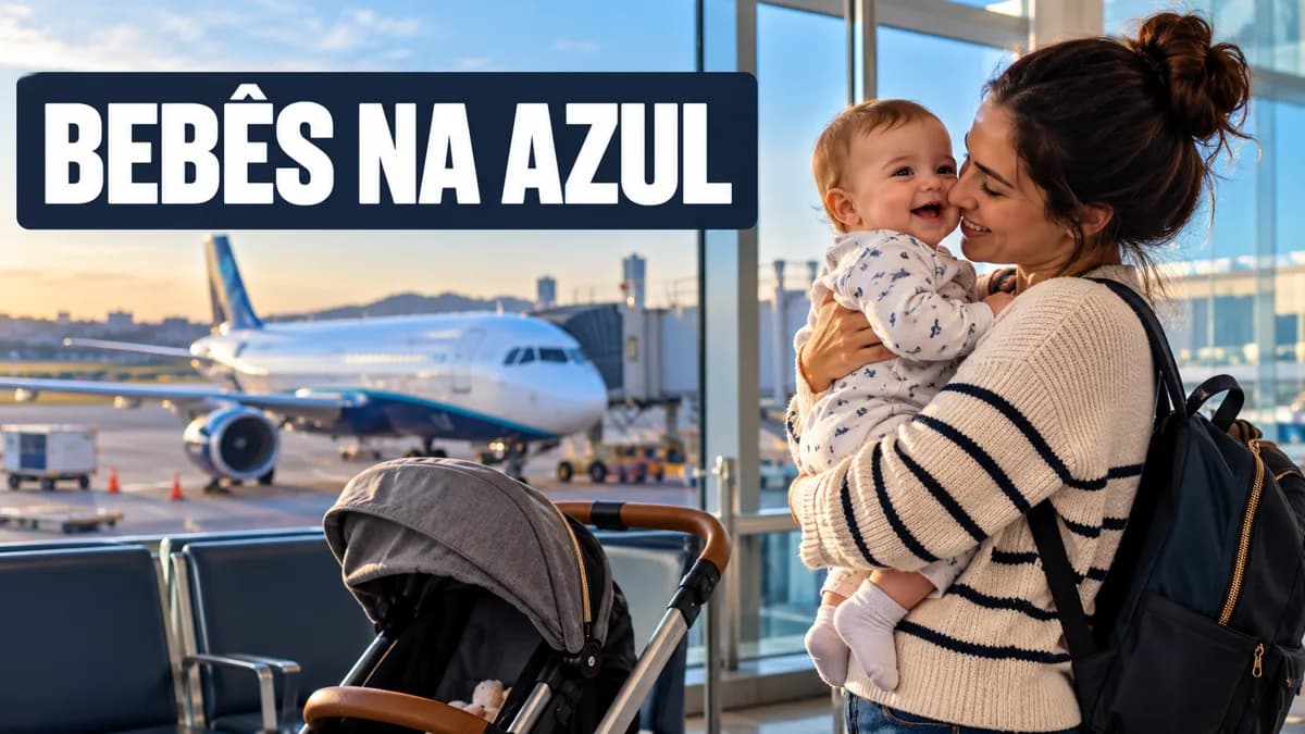 Viajar com bebê e criança na Azul: passagem, documentos e carrinho