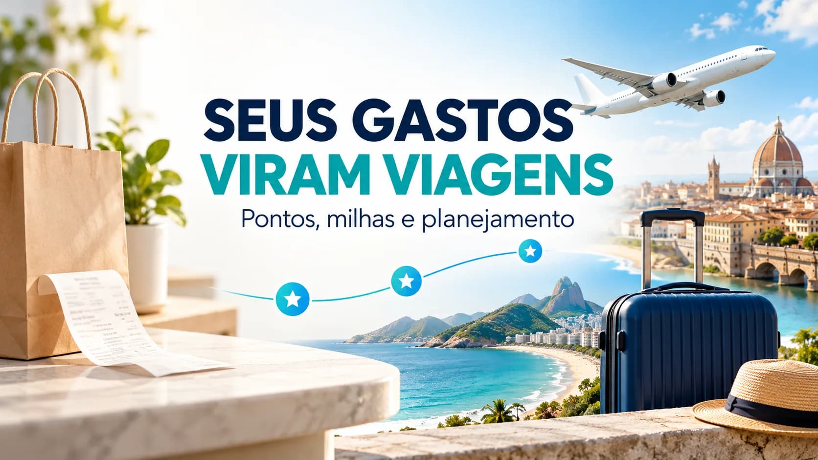 Como transformar os gastos do cartão em viagens nacionais e internacionais