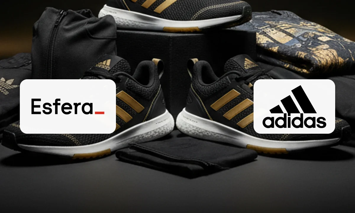 Ganhe 1 ponto a cada real na Adidas com Esfera