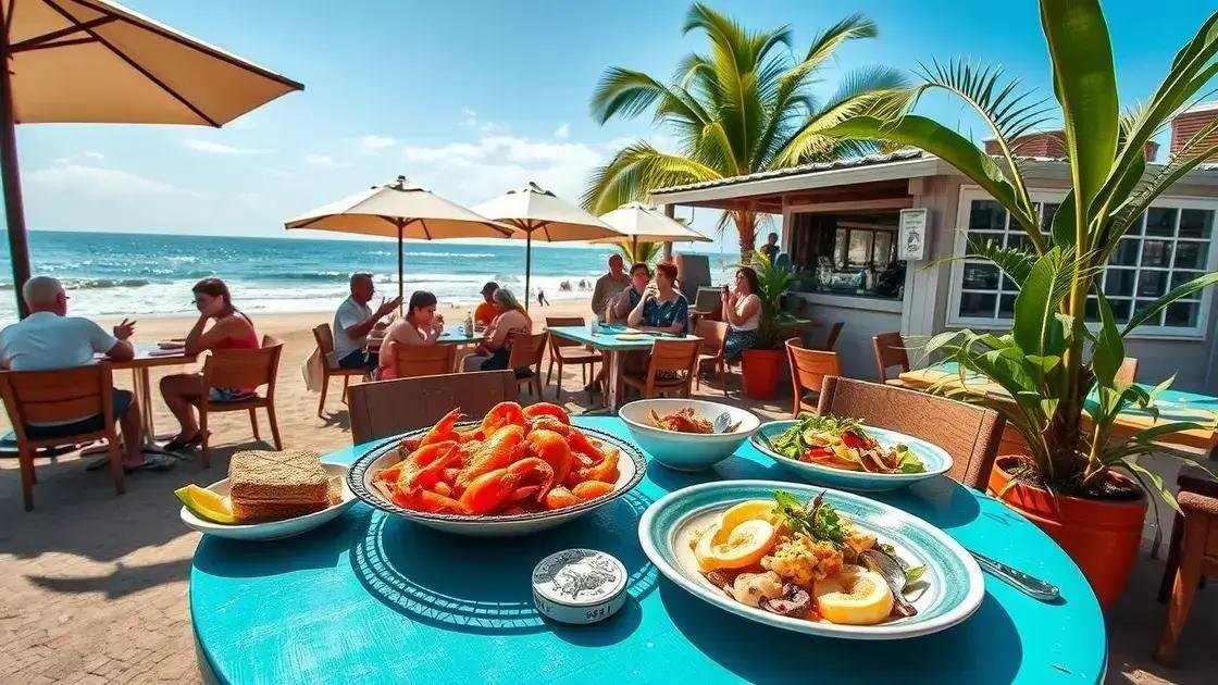 restaurantes e gastronomia perto das praias