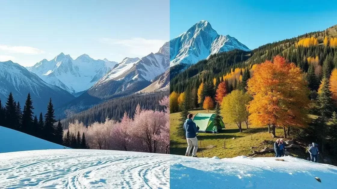 Como as estações influenciam o turismo nas áreas montanhosas