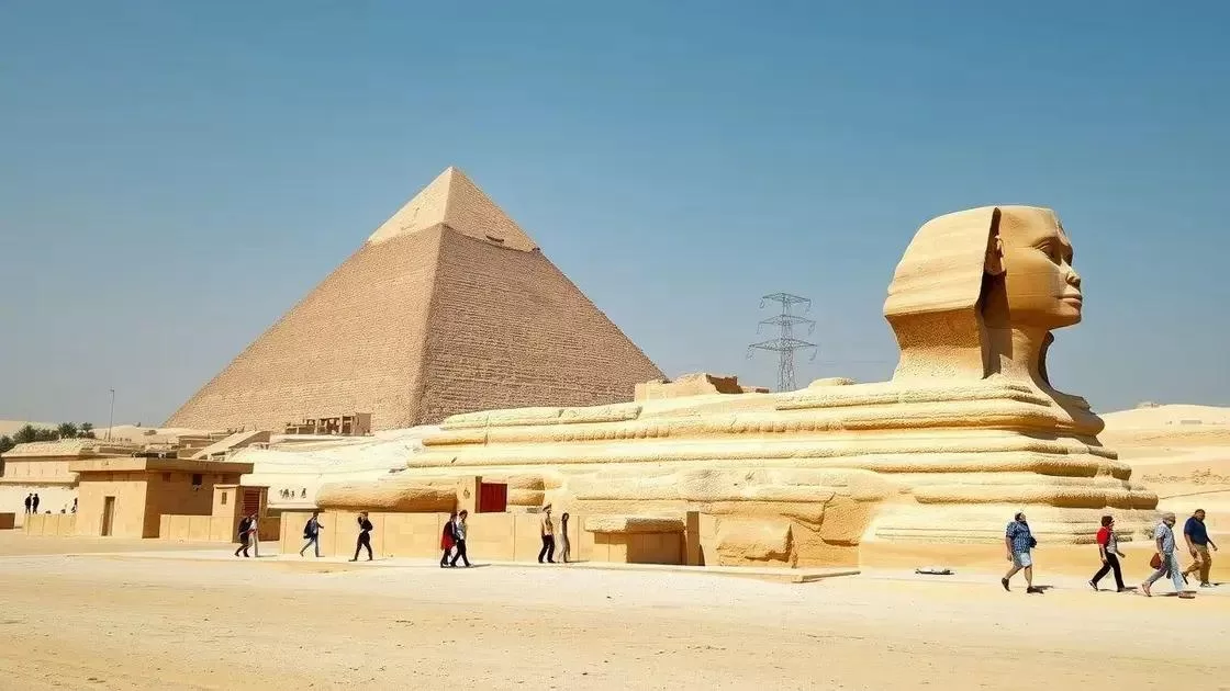 Explorando as pirâmides de Gizé e Esfinge