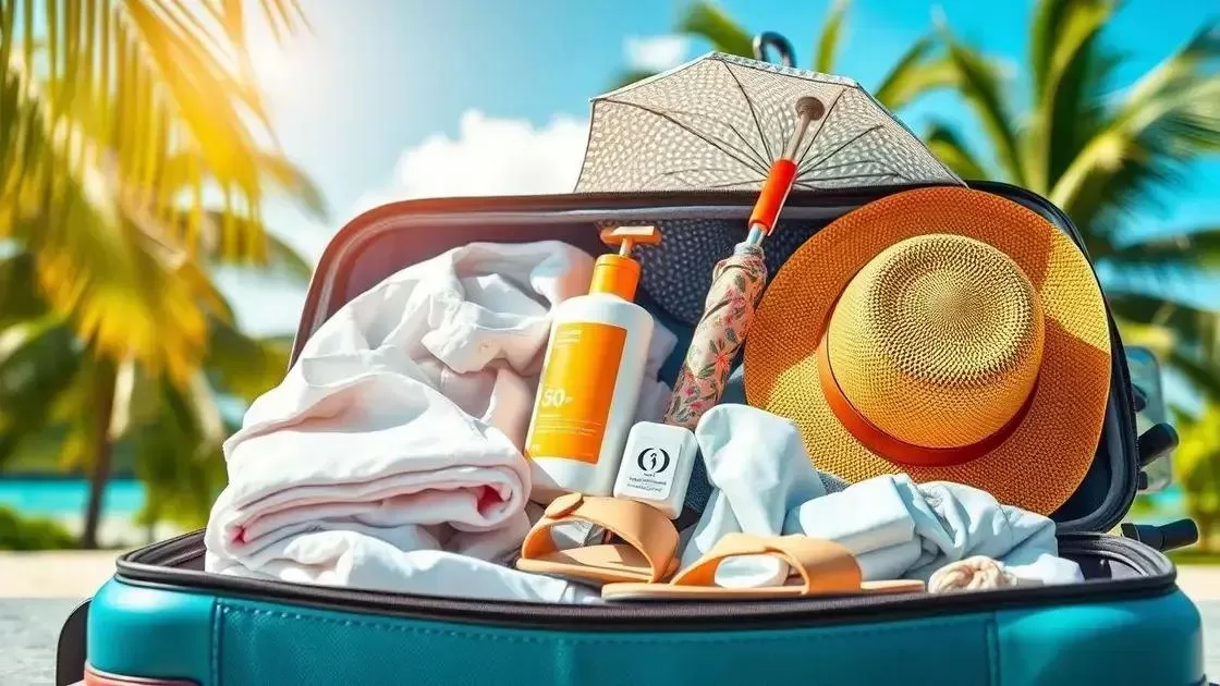 o que levar na mala conforme a época da visita