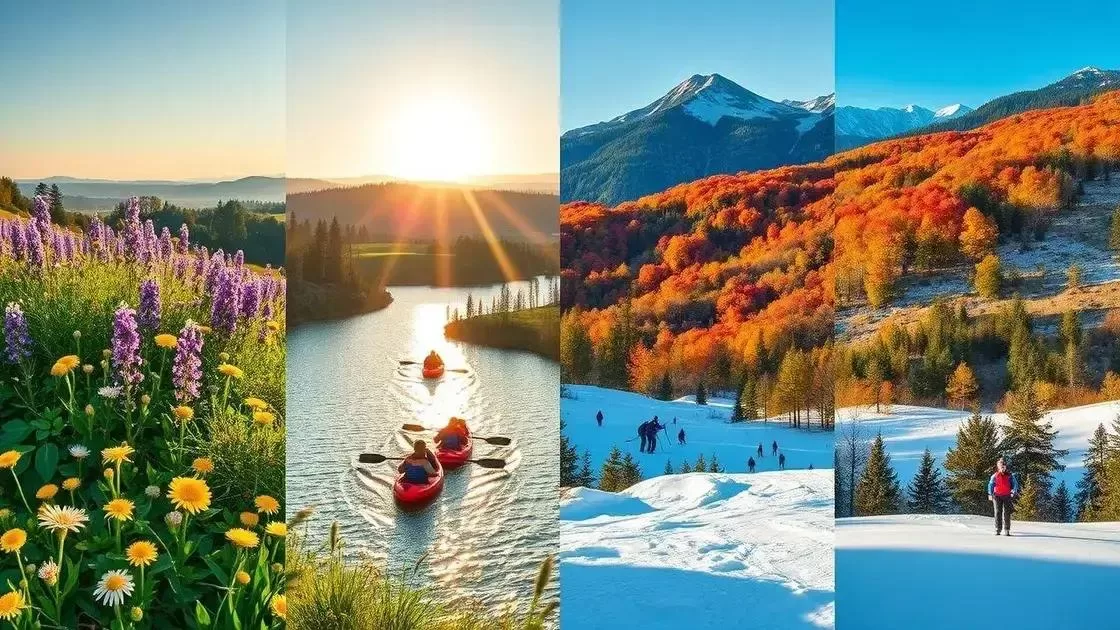 Sugestões para aproveitar a natureza em cada estação