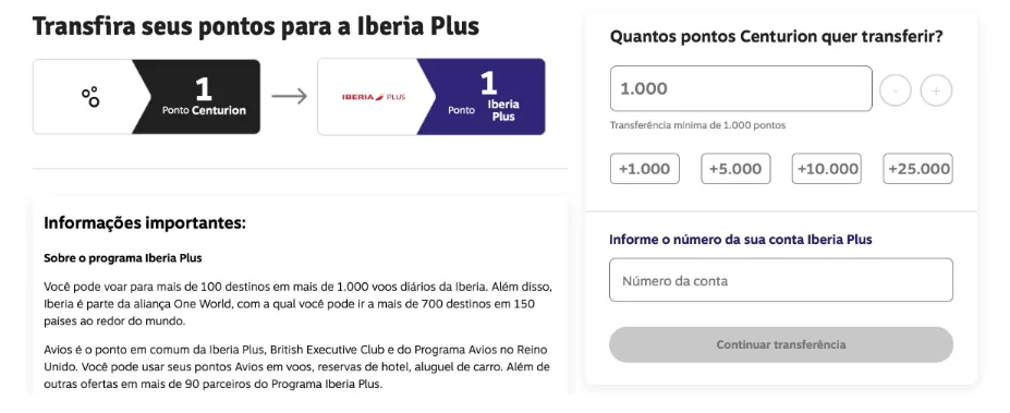 Como acumular Avios na Iberia ceturion