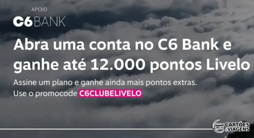Ganhar pontos Livelo com C6: veja como acumular bônus abrindo sua conta