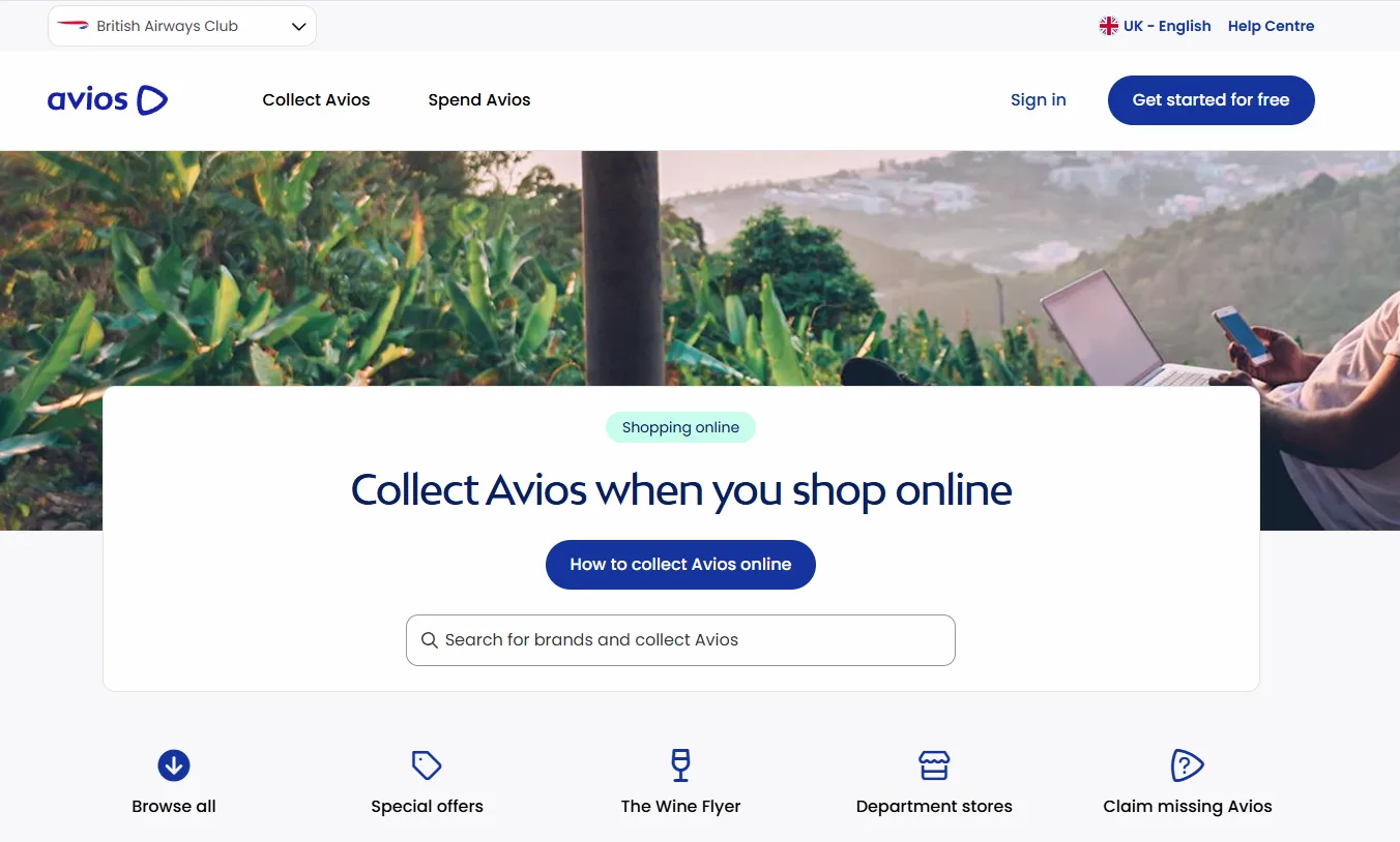 Programa de Fidelidade British Airways acumular com lojas