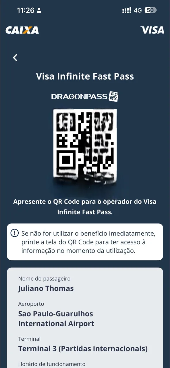 Visa Infinite Fast Pass
