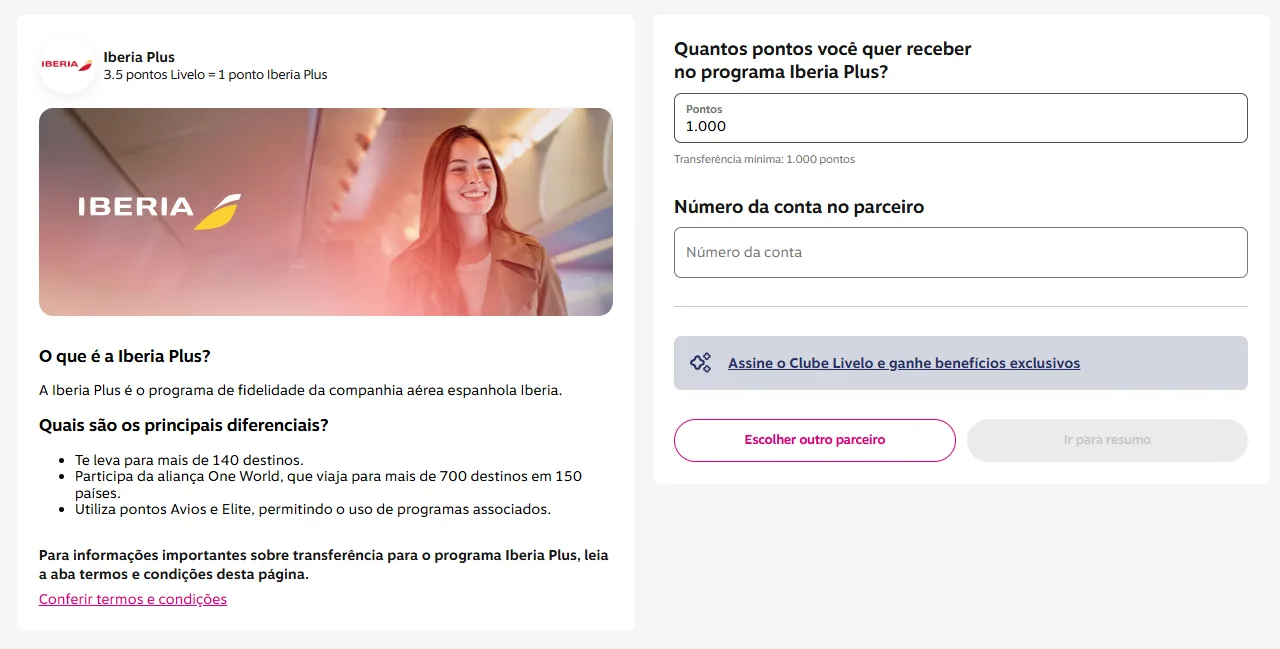 omo acumular Avios na Iberia livelo