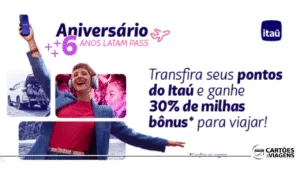 Itaú para Latam com bônus
