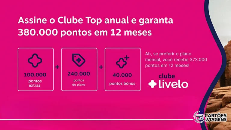 Plano Top Livelo com bônus