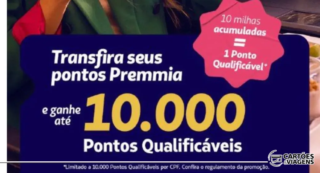 Pontos Premmia para LATAM Pass: Ganhe até 10.000 pontos qualificáveis (até 31/10)