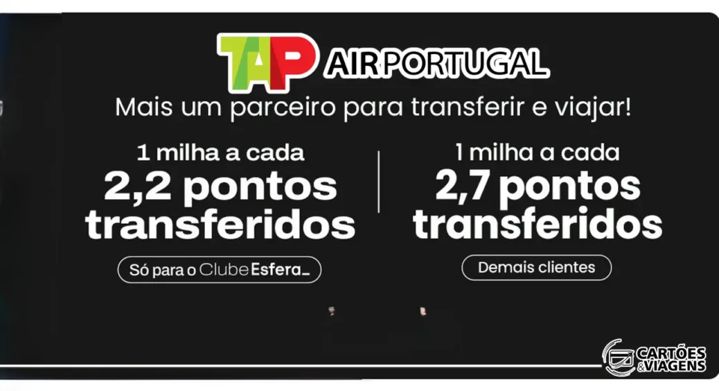 Transferência Esfera para TAP: transforme seus pontos em milhas TAP Miles&Go com paridade a partir de 2,2:1