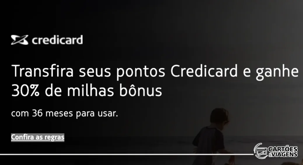 Credicard e LATAM com bônus: transfira seus pontos e ganhe 30% de milhas extras