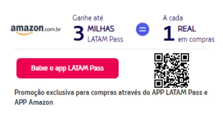 Milhas LATAM Pass comprando na Amazon